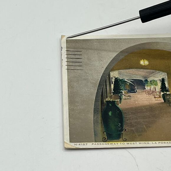 4 Fred Harvey Arizona Postcard Vintage Phostint 1930 1934 Grand Canyon Winslow - Picture 12 of 13